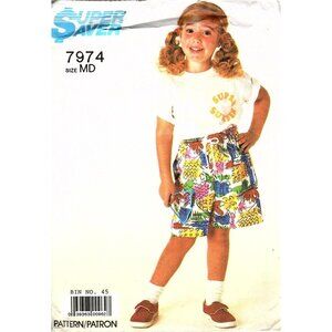 Simplicity 7974 Girls Medium Burmuda Shorts Uncut Sewing Pattern New
